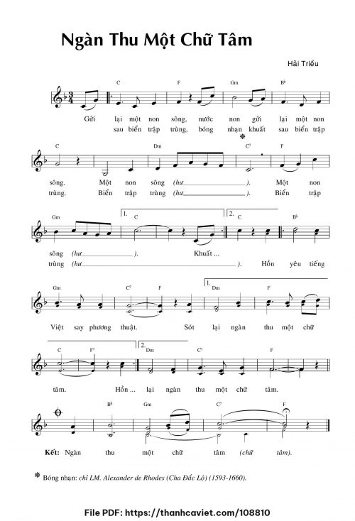 Ngàn thu một chữ tâm - Hải Triều - trang 1