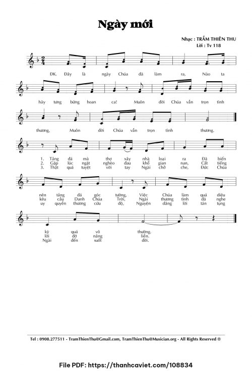 Ngày mới - Trầm Thiên Thu - trang 1