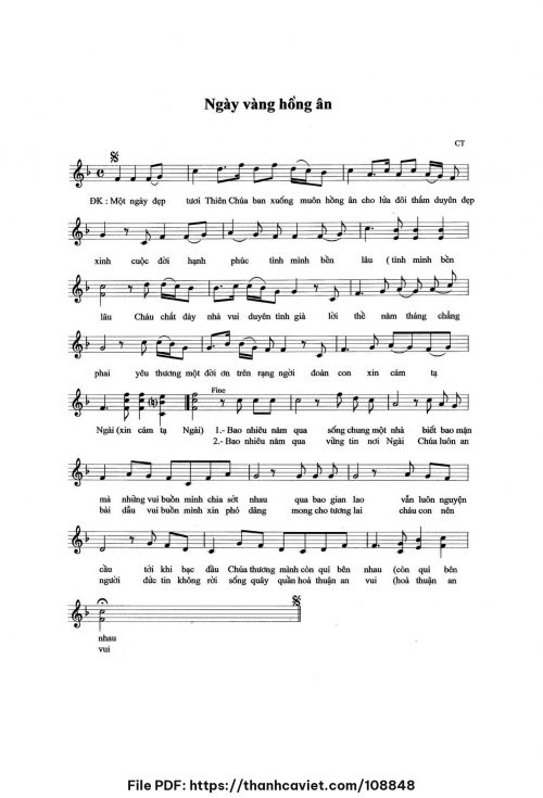 Ngày vàng hồng ân - Chính Tâm - trang 1