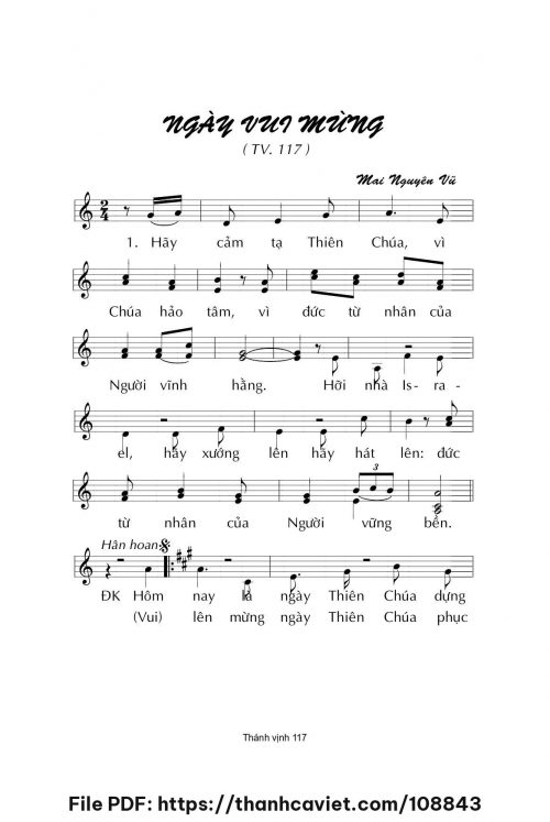 Ngày vui mừng - Mai Nguyên Vũ - trang 1