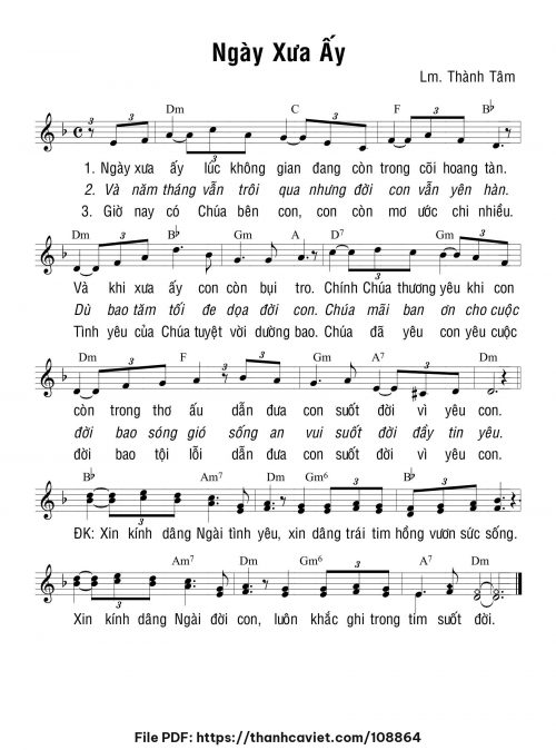 Ngày xưa ấy - Lm. Thành Tâm - trang 1