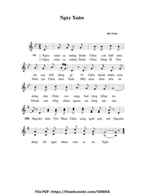 Ngày xuân - Hải Triều - trang 1