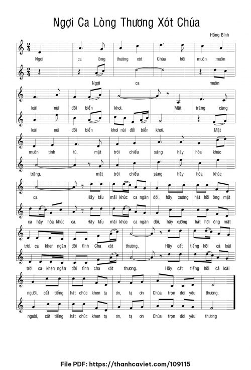 Ngợi ca Lòng Thương Xót Chúa - Hồng Bính - trang 1