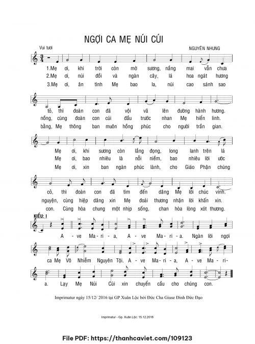 Ngợi ca Mẹ Núi Cúi - Nguyên Nhung - trang 1