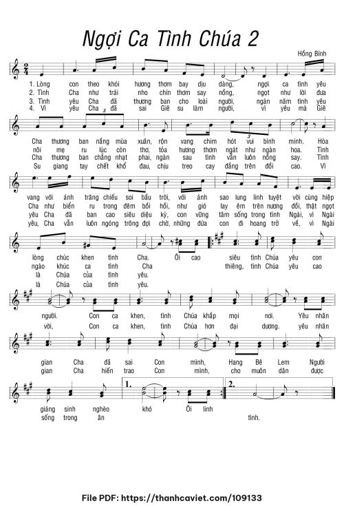Ngợi ca tình Chúa 2 - Hồng Bính - trang 1