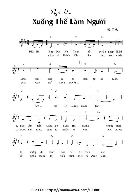 Ngôi Hai xuống thế làm người - Hải Triều - trang 1