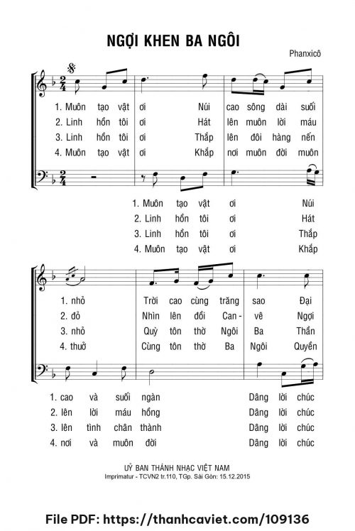 Ngợi khen Ba Ngôi - Phanxicô - trang 1