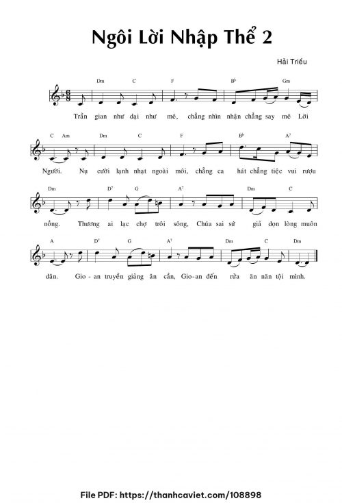 Ngôi Lời nhập thể 2 - Hải Triều - trang 1