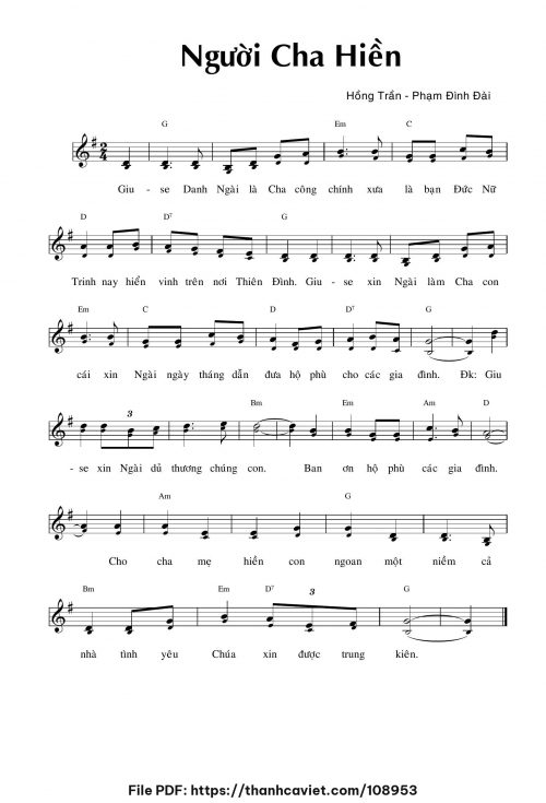 Người Cha Hiền - Hồng Trần Phạm Đình Đài - trang 1
