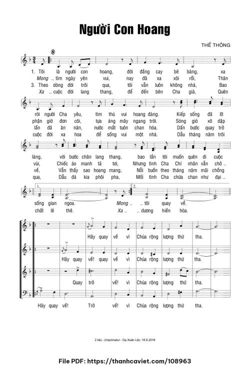 Người con hoang - Thế Thông - trang 1