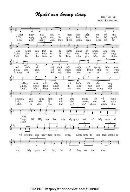 Người con hoang đàng - Nguyên Phong - trang 1