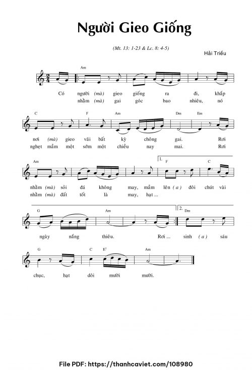 Người gieo giống - Hải Triều - trang 1