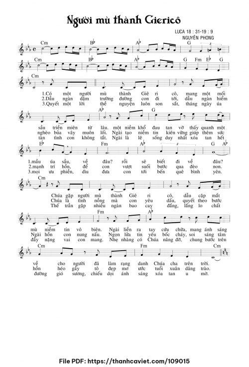 Người mù thành Giêricô - Nguyên Phong - trang 1