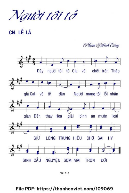 Người tôi tớ - Lm. Phạm Minh Công - trang 1