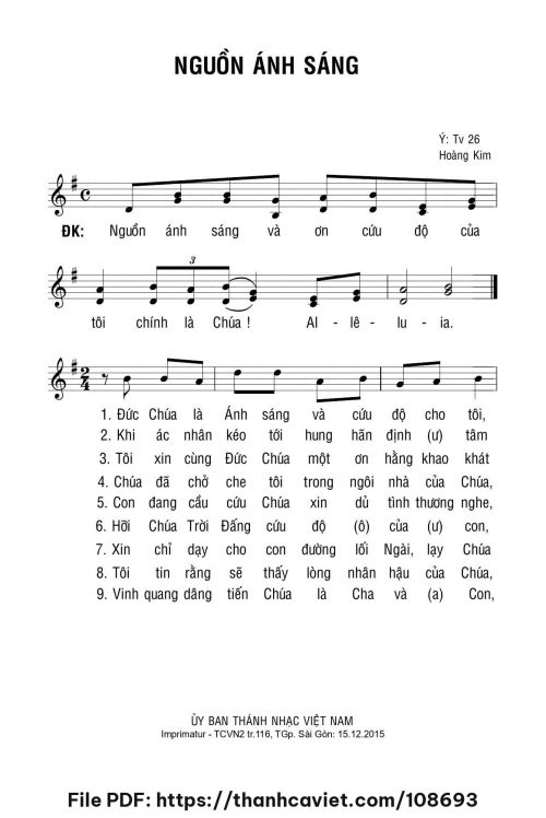 Nguồn ánh sáng - Lm. Hoàng Kim - trang 1