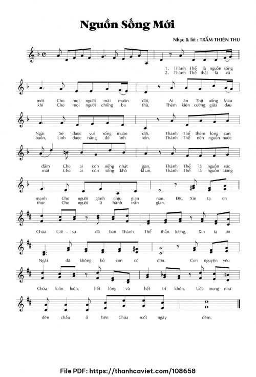 Nguồn sống mới - Trầm Thiên Thu - trang 1