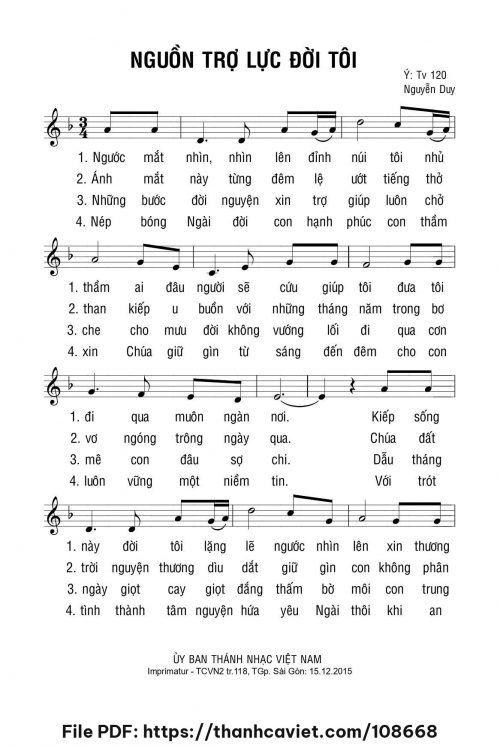 Nguồn trợ lực đời tôi - Lm. Nguyễn Duy - trang 1