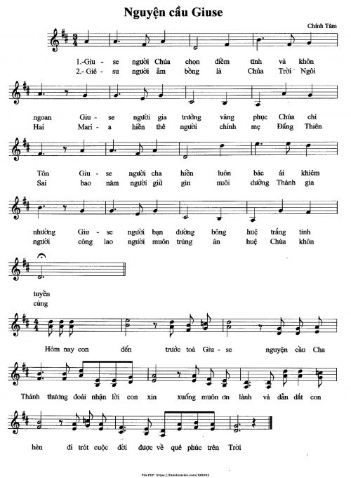 Nguyện cầu Giuse - Chính Tâm - trang 1
