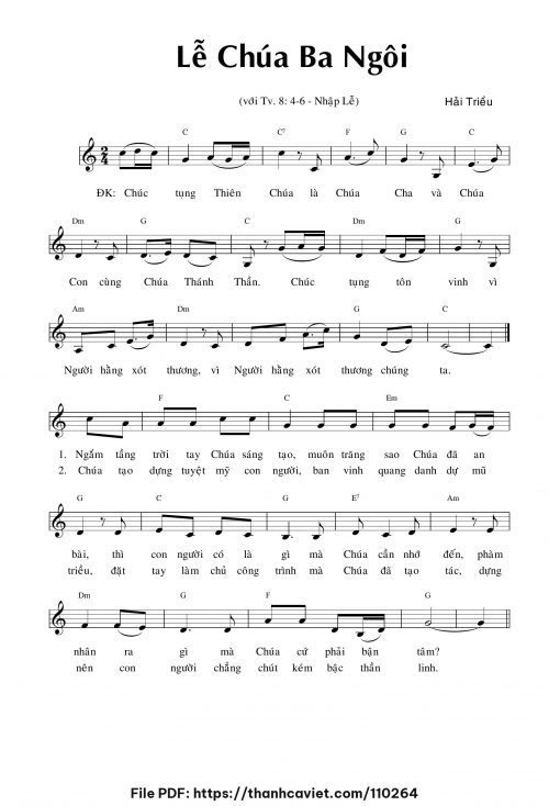 Lễ Chúa Ba Ngôi - Hải Triều - trang 1