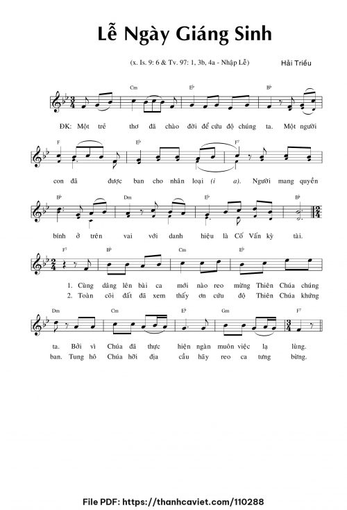 Lễ ngày Giáng Sinh - Hải Triều - trang 1