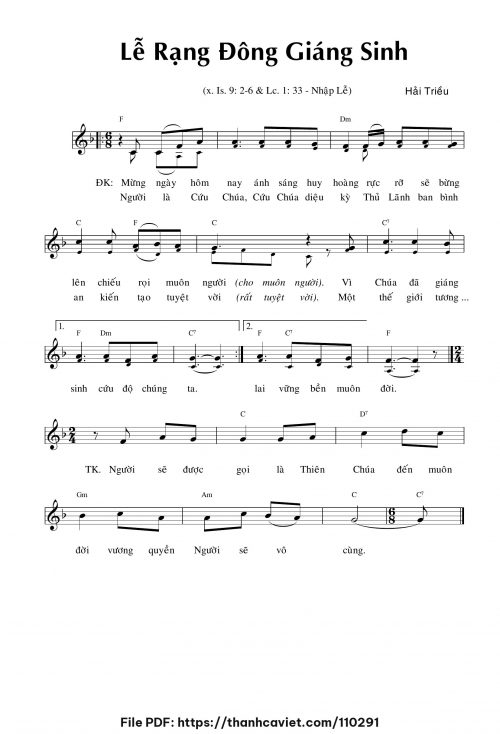 Lễ rạng đông Giáng Sinh - Hải Triều - trang 1