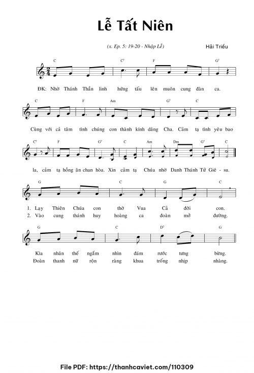 Lễ Tất Niên - Hải Triều - trang 1