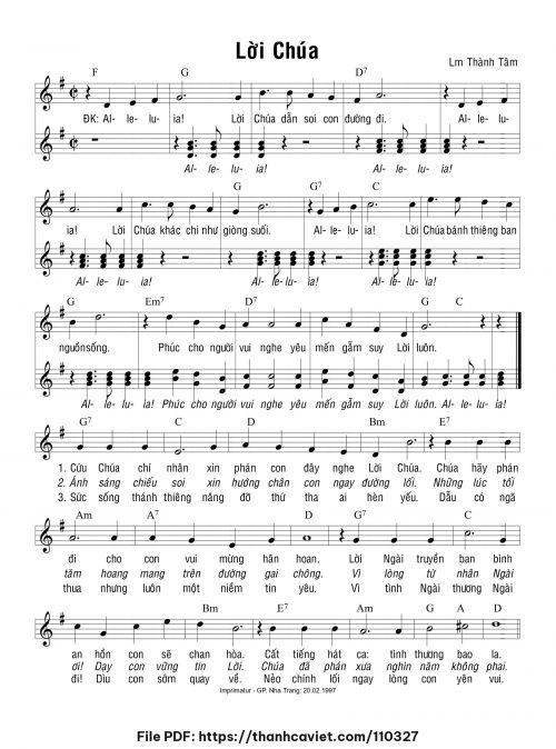 Lời Chúa - Lm. Thành Tâm - trang 1