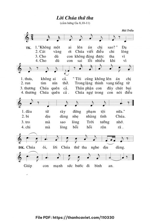 Lời Chúa thứ tha - Hải Triều - trang 1