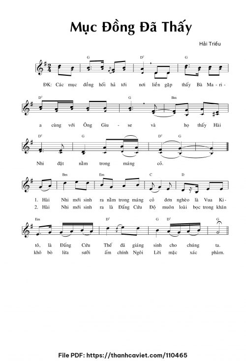 Mục đồng đã thấy - Hải Triều - trang 1