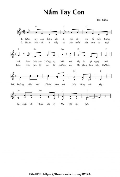 Nắm tay con - Hải Triều - trang 1