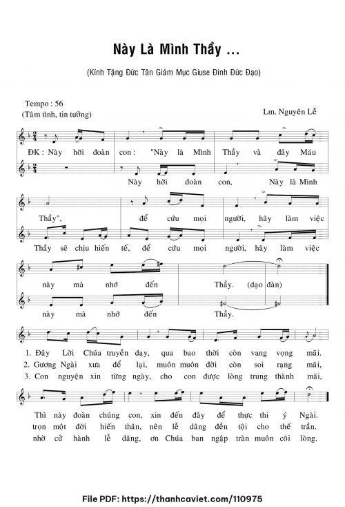 Này là Mình Thầy - Lm. Nguyên Lễ - trang 1