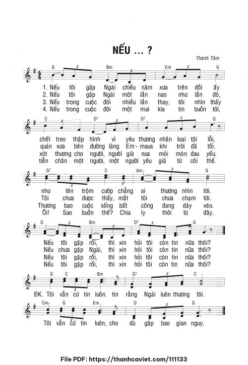 Nếu - Lm. Thành Tâm - trang 1