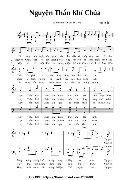 Nguyện Thần Khí Chúa - Hải Triều - trang 1