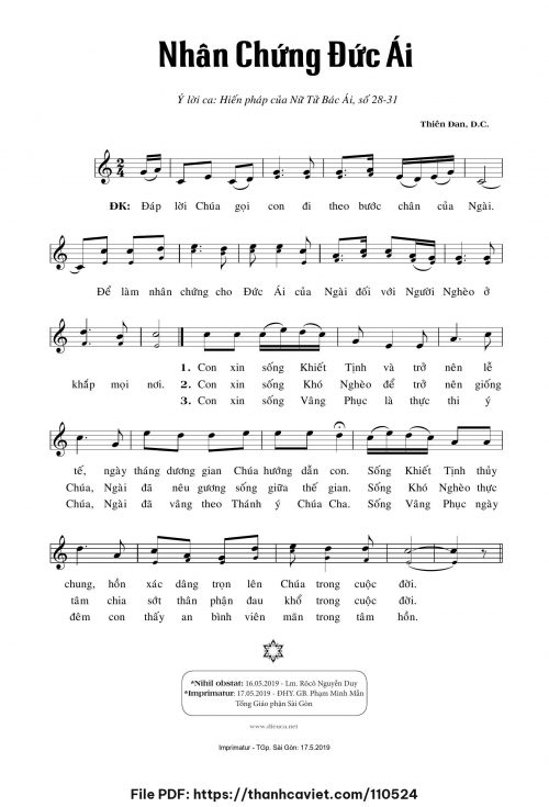 Nhân chứng Đức ái - Sr. Thiên Đan, D.C. - trang 1