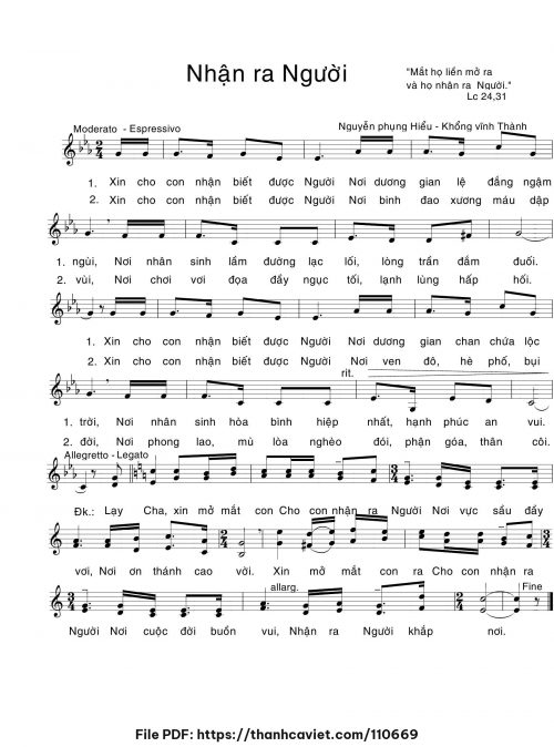 Nhận ra Người - Nguyễn Phụng Hiểu - Khổng Vĩnh Thành - trang 1