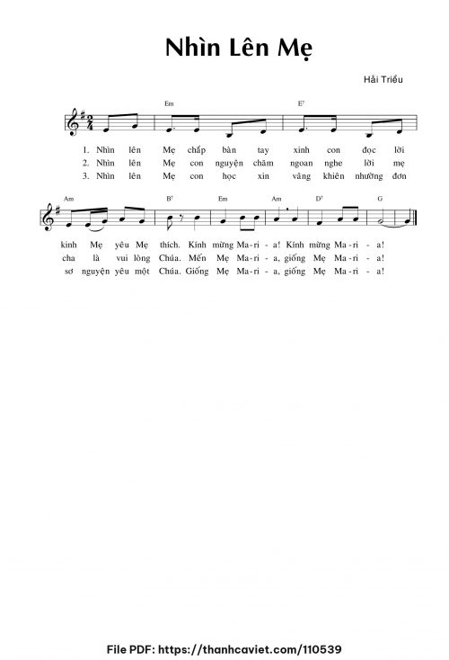 Nhìn lên Mẹ - Hải Triều - trang 1