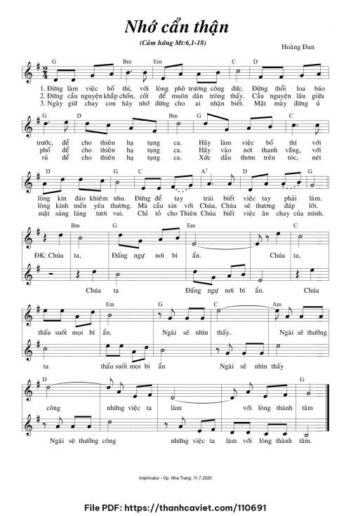 Nhớ cẩn thận - Hoàng Đan - trang 1