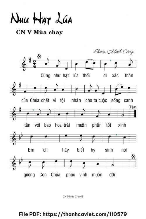 Như hạt lúa - Lm. Phạm Minh Công - trang 1