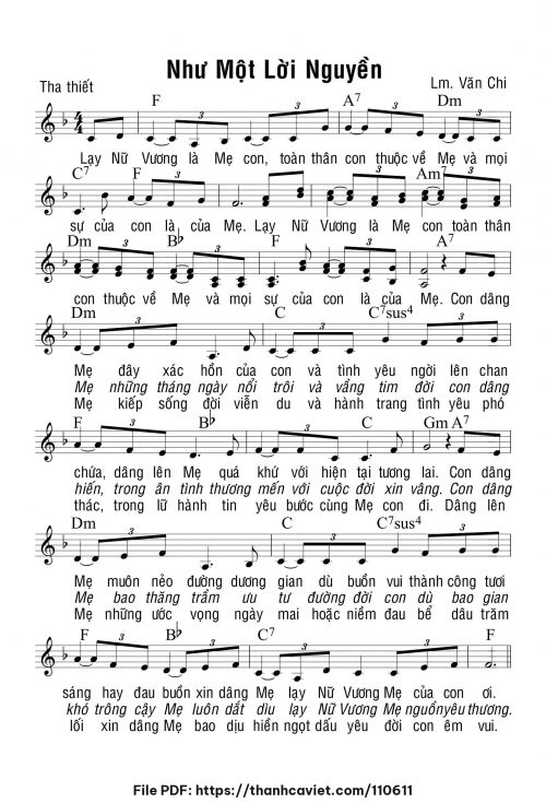 Như một lời nguyền - Lm. Văn Chi - trang 1