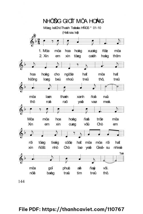 Những giọt mưa hồng - Lm. Nguyễn Duy - trang 1