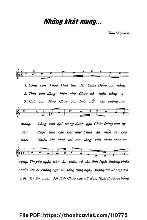 Những khát mong - Lm. Thái Nguyên - trang 1