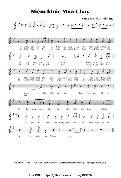 Niệm khúc mùa chay - Trầm Thiên Thu - trang 1