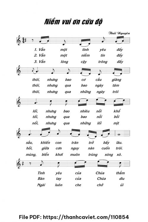 Niềm vui ơn cứu độ - Lm. Thái Nguyên - trang 1