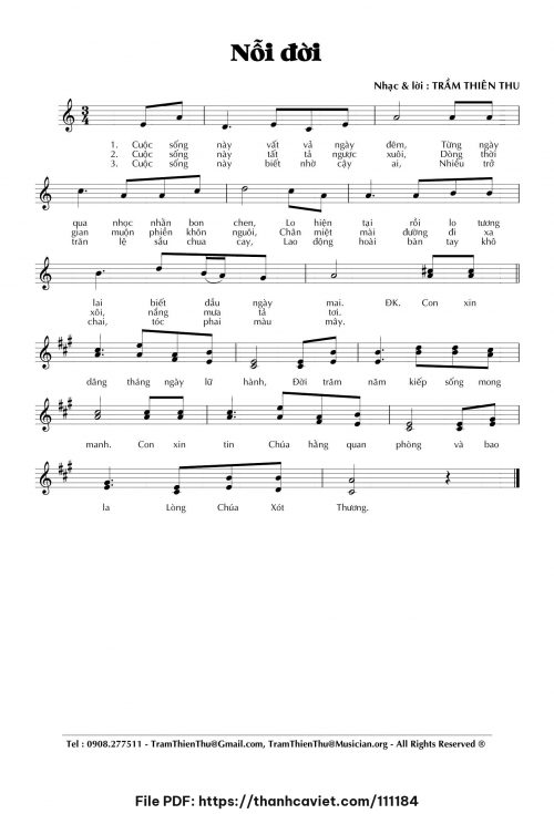 Nỗi đời - Trầm Thiên Thu - trang 1