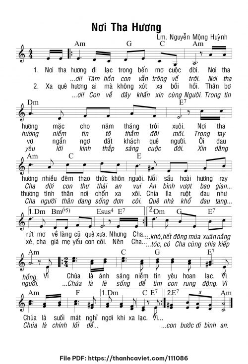 Nơi tha hương - Lm. Nguyễn Mộng Huỳnh - trang 1