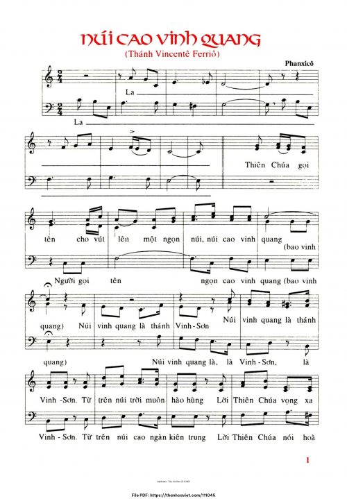 Núi cao vinh quang - Phanxicô - trang 1