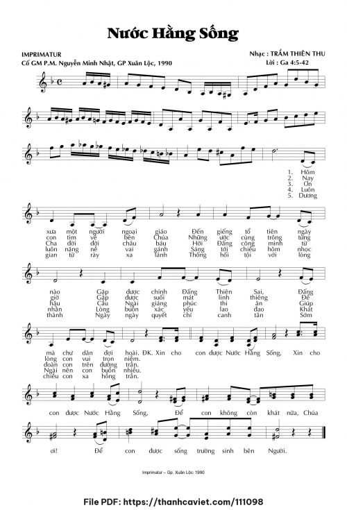 Nước hằng sống - Trầm Thiên Thu - trang 1