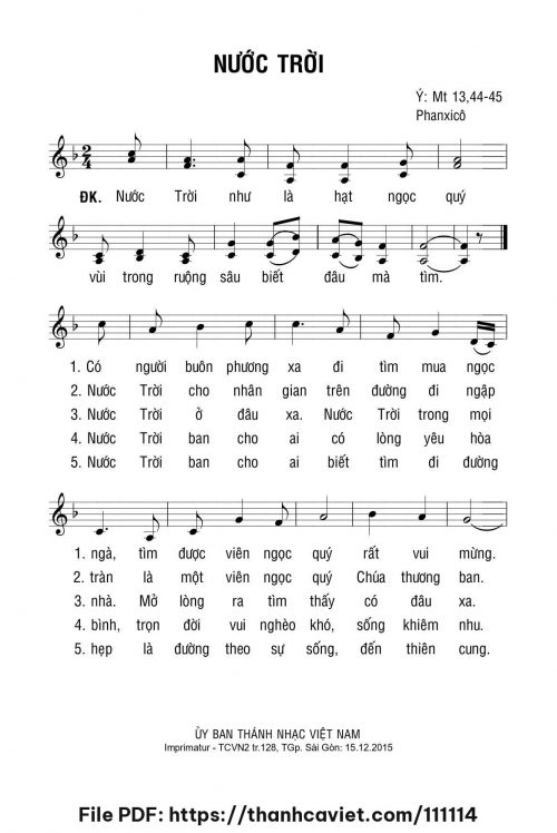 Nước Trời - Phanxicô - trang 1