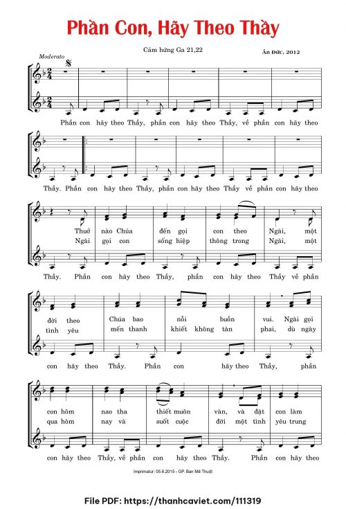 Phần con hãy theo Thầy - Lm. Ân Đức - trang 1