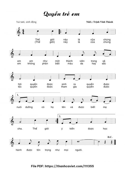 Quyền trẻ em - Trịnh Vĩnh Thành - trang 1